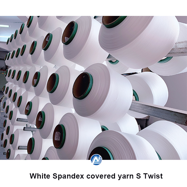 lole olonā i uhi ʻia me ka spandex keʻokeʻo S Twist